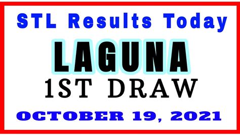 stl laguna result today 1st draw|PCSO Official .